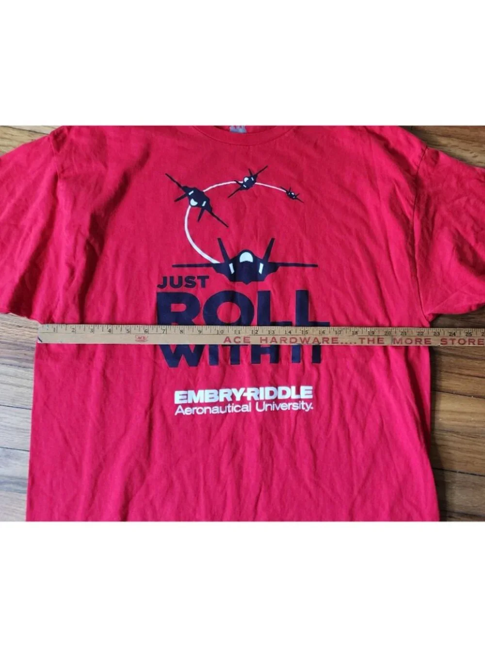 Embry-Riddle Aeronautical University TShirt 2XL XXL Fighter Jet aviation ERAU - Picture 5 of 8